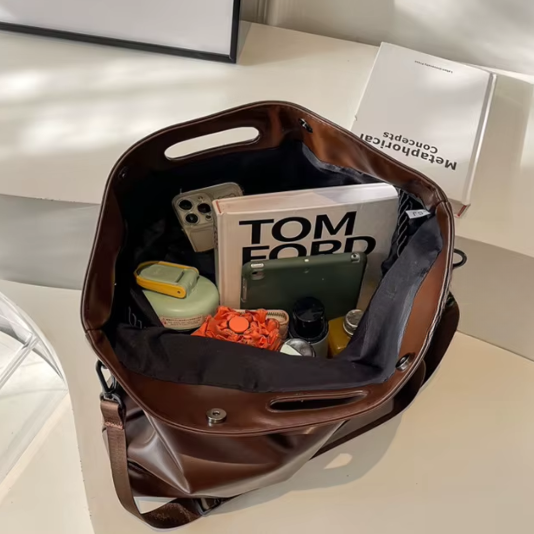 Bolsa Tote Grande Marrom Garbo Heloisa - Garboza