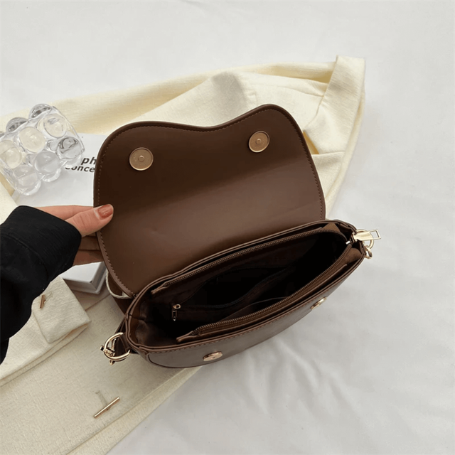 Bolsa Transversal Pequena Marrom Garbo Cecília - Garboza
