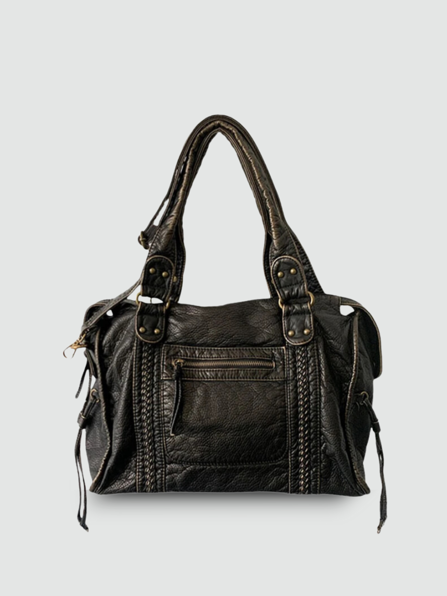 Bolsa Transversal Grande Preta Garbo Catalina - Garboza