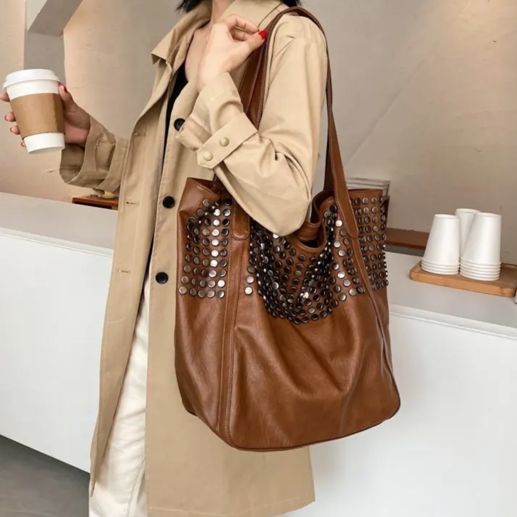 Bolsa Tote Grande Marrom Garbo Valéria - Garboza