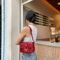 Bolsa De Ombro Pequena Vermelha  Garbo Géssica - Garboza