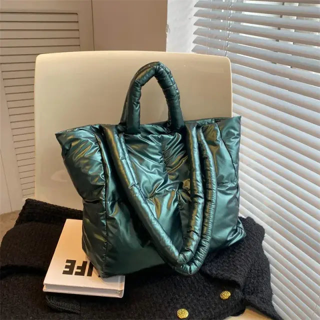 Bolsa Puffer Grande Verde Garbo Mariana - Garboza