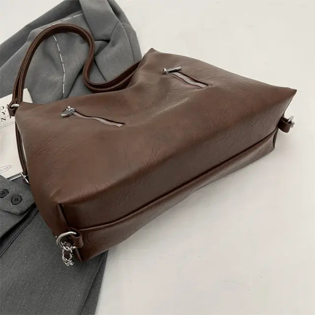 Bolsa Hobo Grande Marrom Garbo Zoe - Garboza