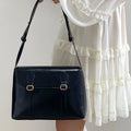 Bolsa De Ombro Média Preta Garbo Greta - Garboza