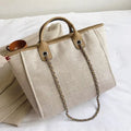Bolsa Tote Grande Bege Garbo Nicole - Garboza