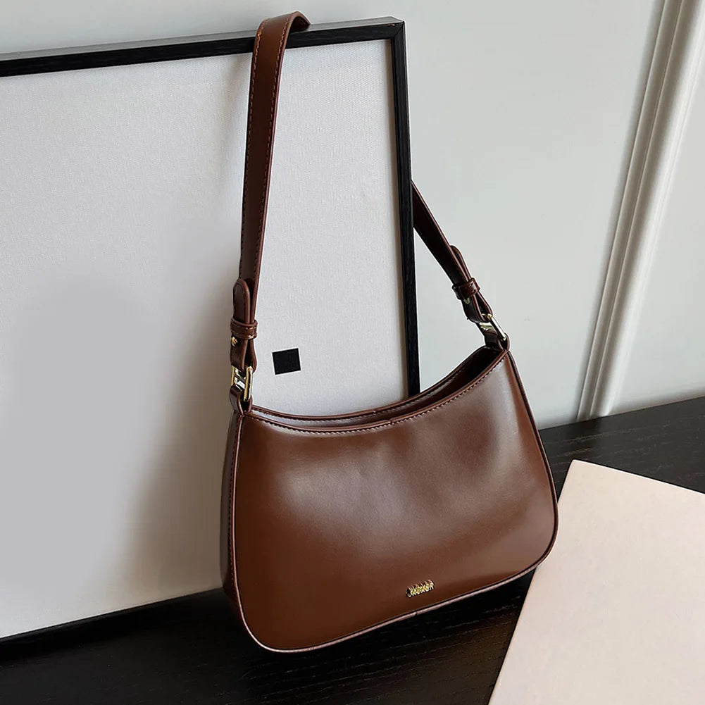 Bolsa de Ombro Pequena Marrom Garbo Jade - Garboza