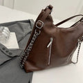 Bolsa Hobo Grande Marrom Garbo Zoe - Garboza