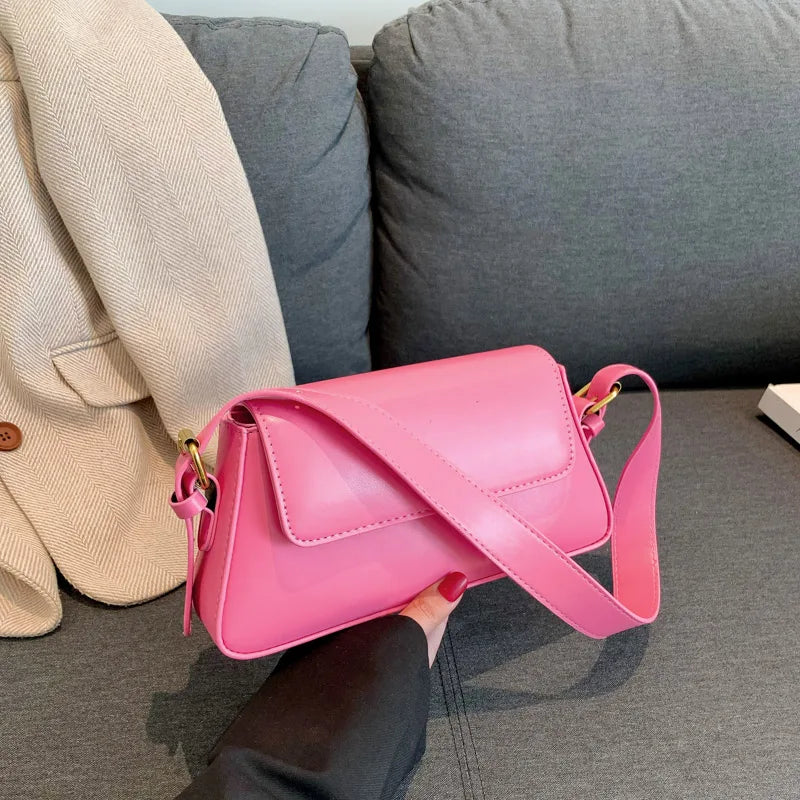 Bolsa De Ombro Pequena Rosa Garbo Rúbia - Garboza