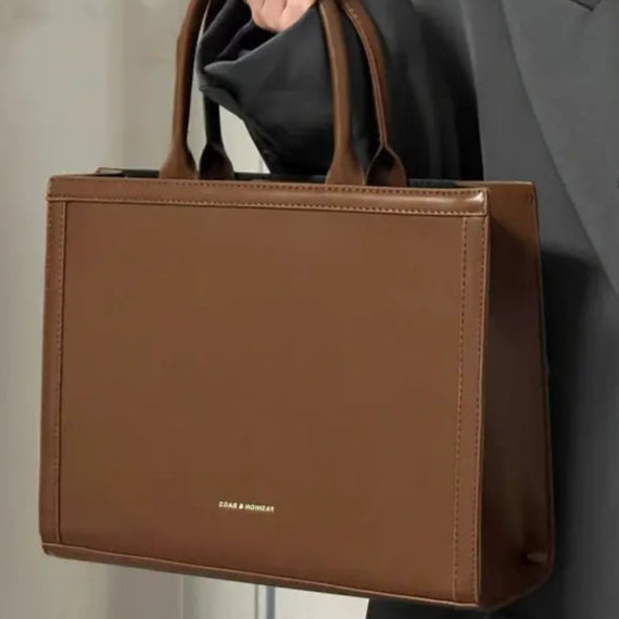 Bolsa Tote Grande Marrom Garbo Elis - Garboza