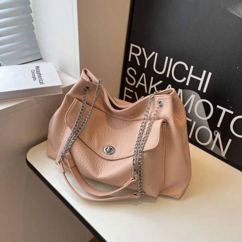 Bolsa Satchel Grande Rosa Garbo Ana Laura - Garboza