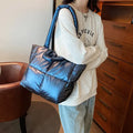 Bolsa Puffer Grande Azul Garbo Mariana - Garboza