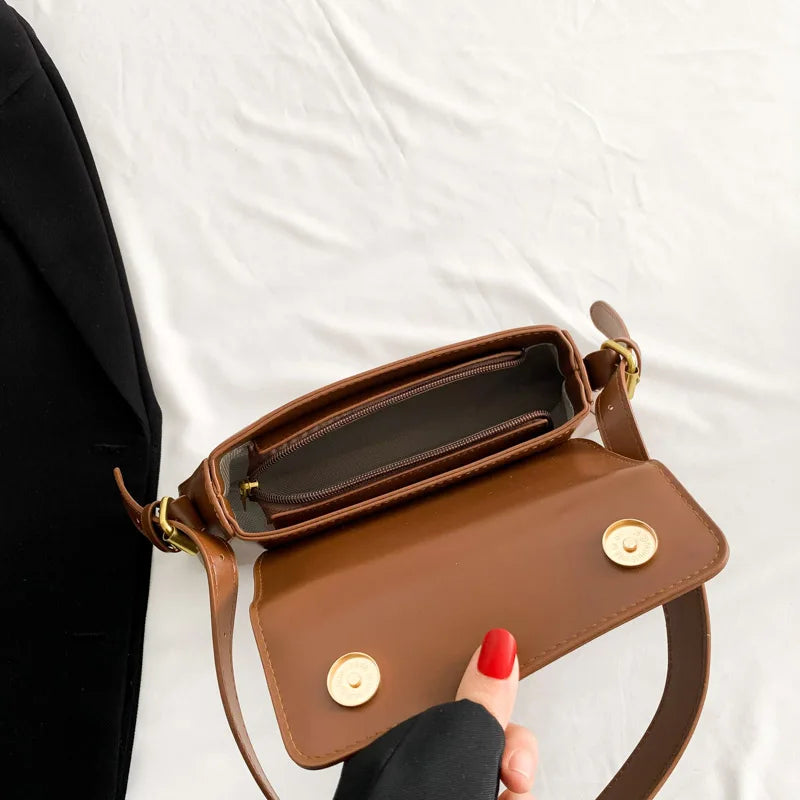 Bolsa De Ombro Pequena Marrom Garbo Rúbia - Garboza