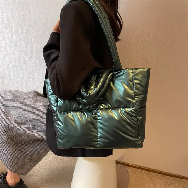 Bolsa Puffer Grande Verde Garbo Mariana - Garboza