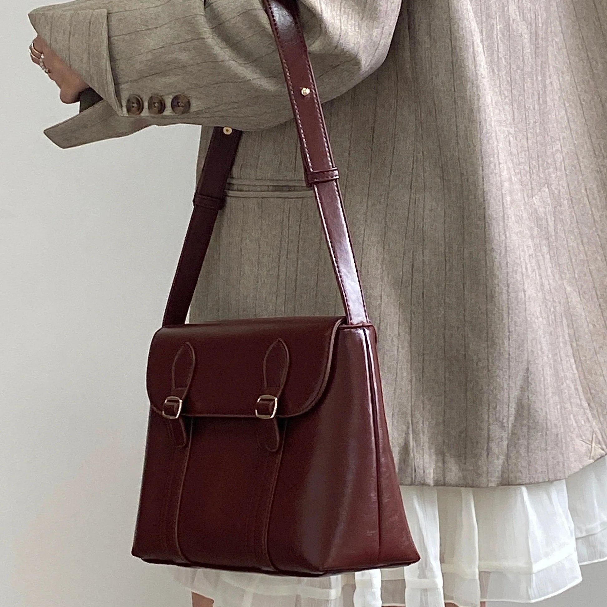 Bolsa De Ombro Média Vermelha Garbo Greta - Garboza