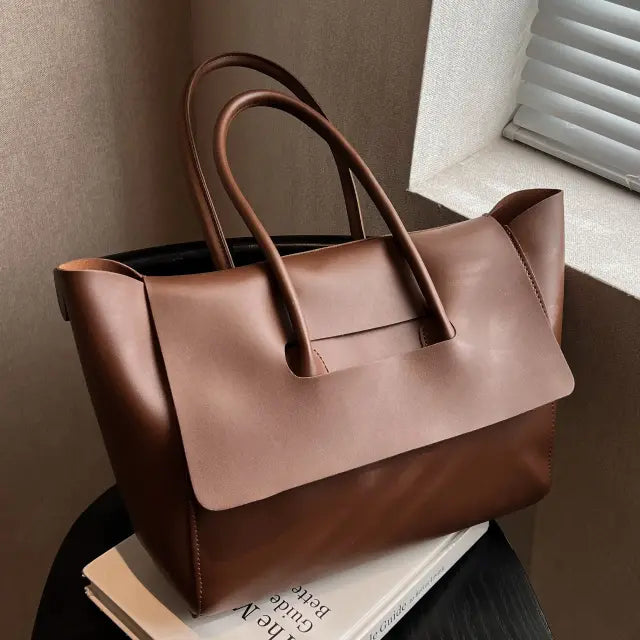 Bolsa Tote Grande Marrom Garbo Amanda - Garboza