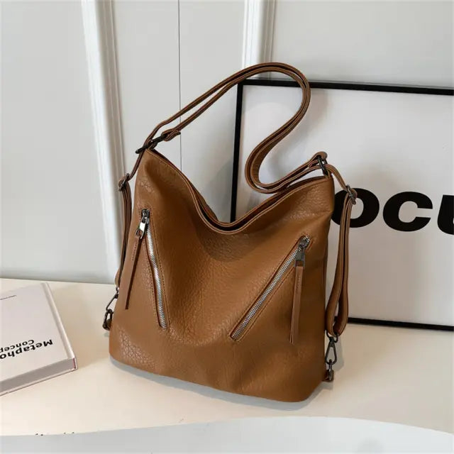 Bolsa Hobo Grande Marrom Garbo Zoe - Garboza