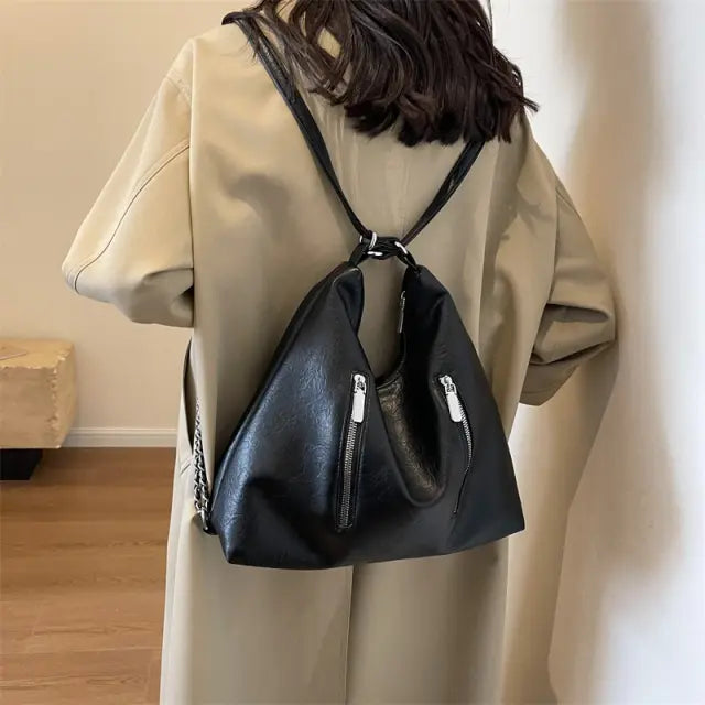 Bolsa Hobo Grande Preto Garbo Zoe - Garboza