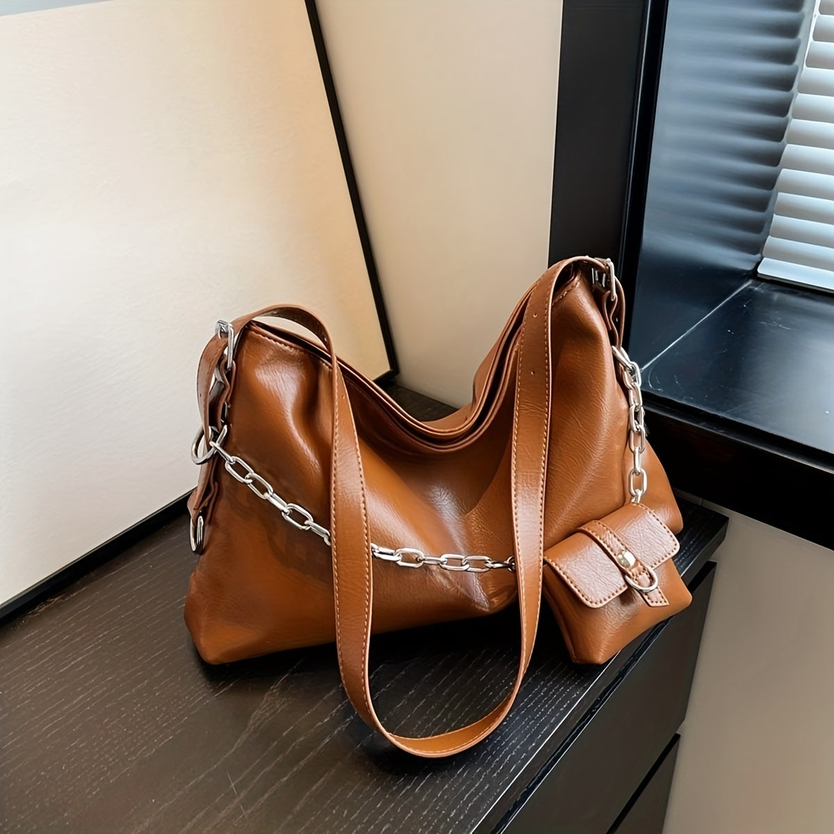 Bolsa Transversal Grande Marrom Garbo Ramona - Garboza